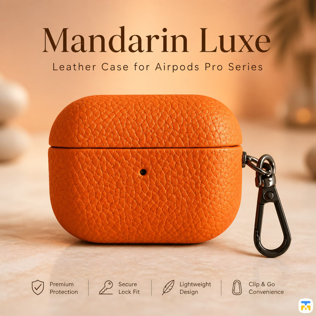 Mandarin Luxe Leather Case for Airpods Pro Series