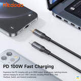 Mcdodo Cab Smart USB-C to USB-C Cable -PD 100W Fast Charging