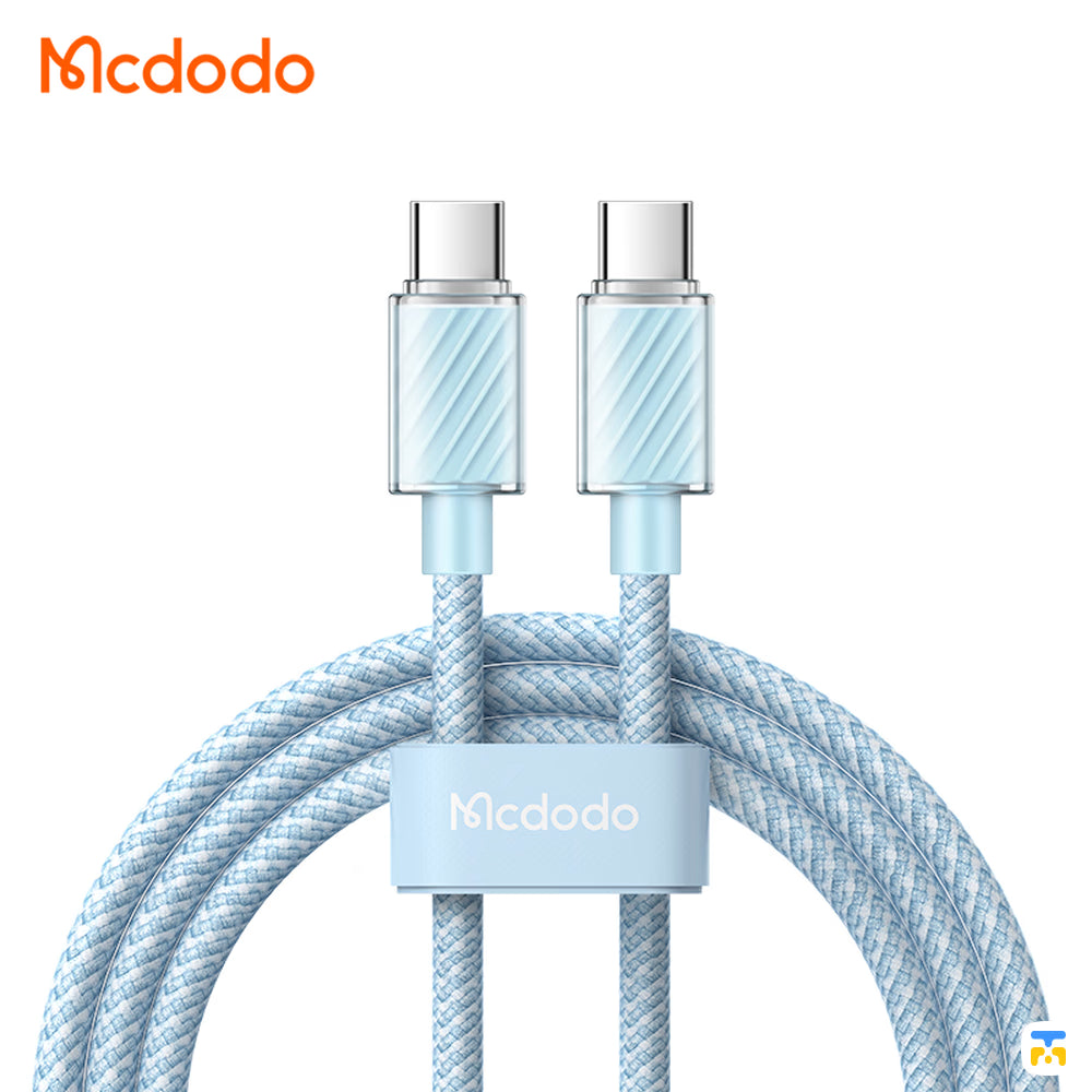 Mcdodo Type-C to Type-C PD Fast Charger Data Cable - 100W - 1.2 Meter- Blue