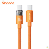 Mcdodo 100W USB-C to USB-C Transparent Cable with Charging Light 1.2m
