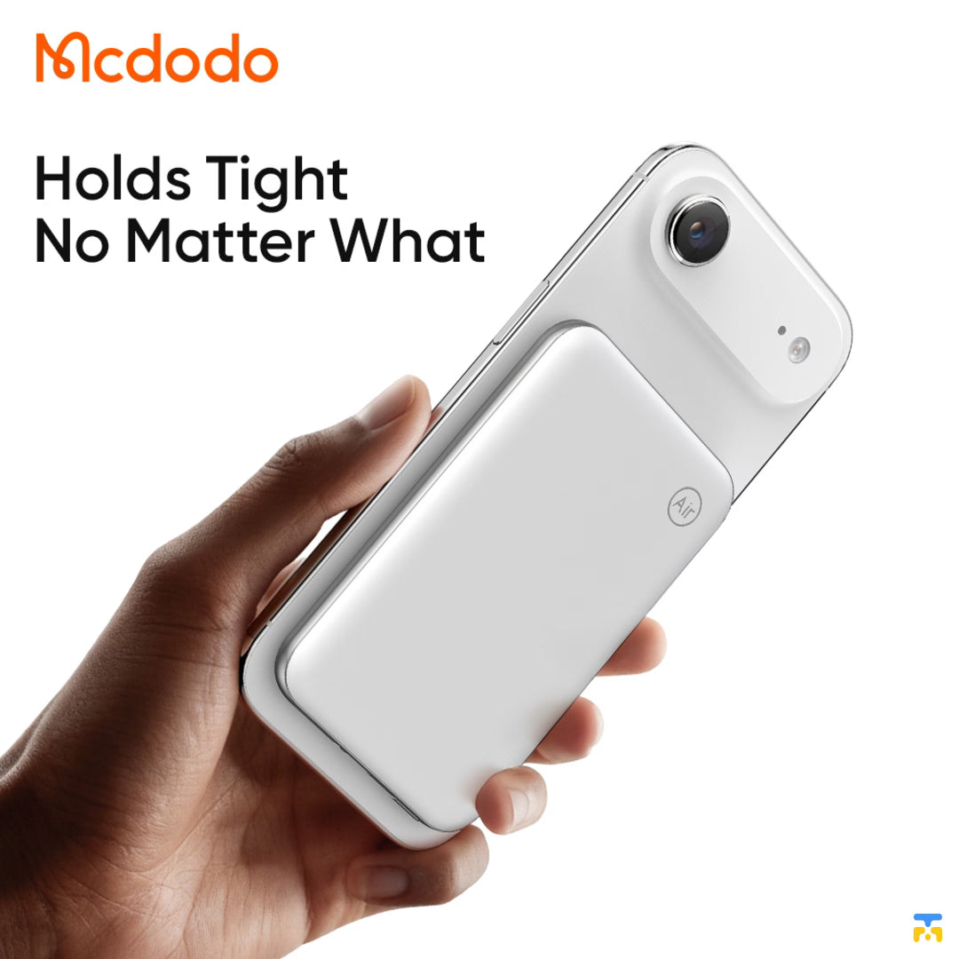 Holds Tight No Matter What- Mcdodo 20W 5000mAh Meta Air Magnetic Wireless Power Bank - Ultra Slim