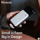 Small in Form Big in Design- Mcdodo 20W 5000mAh Meta Air Magnetic Wireless Power Bank - Ultra Slim