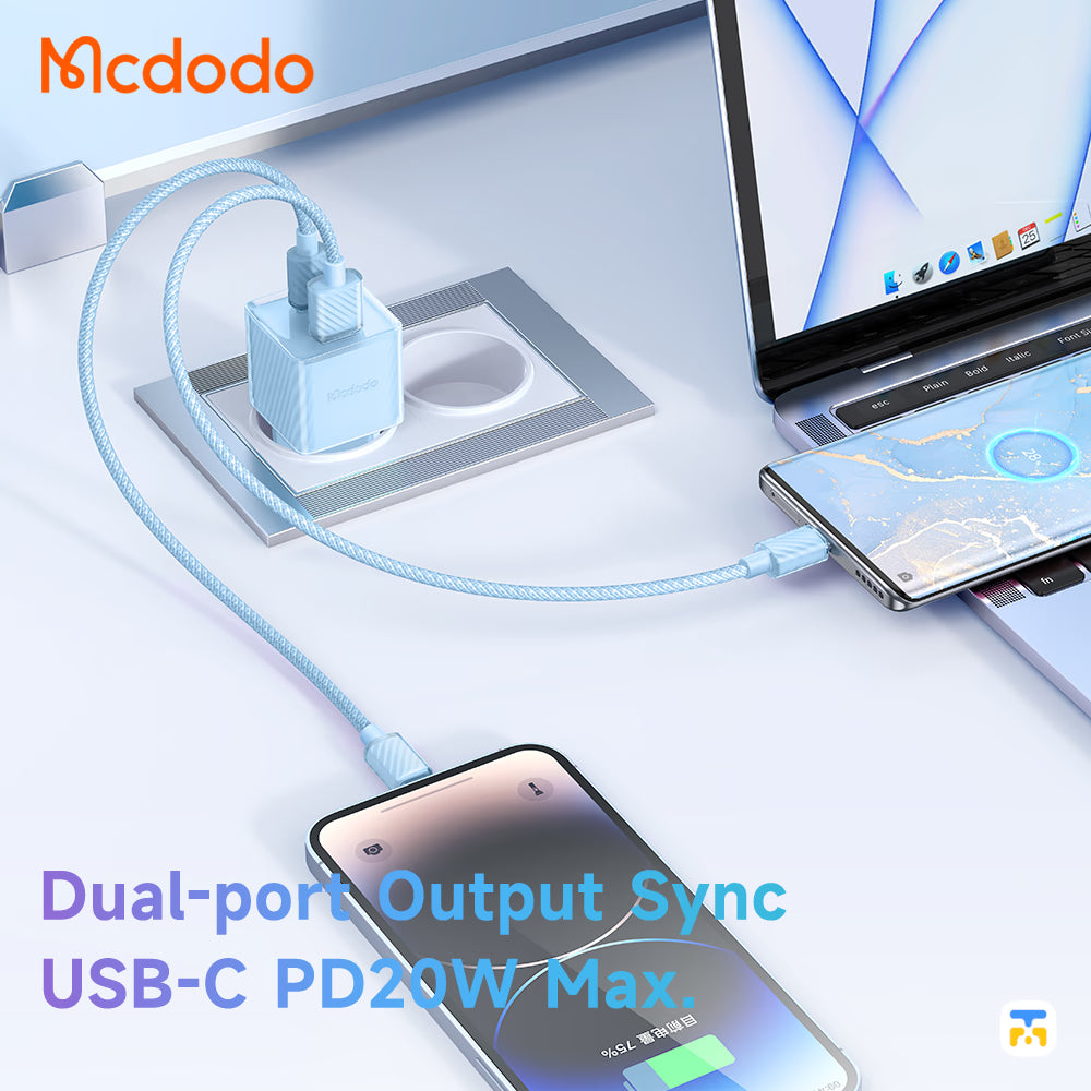 Mcdodo 33W GaN PD Dual Output Fast Charger - Dichromatic Series