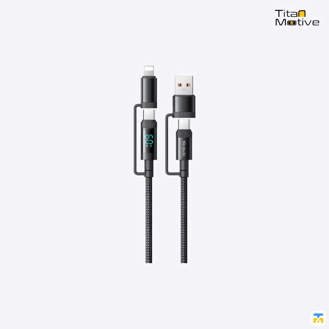 McDodo 4-in-1 60W USB-C/USB-A to USB-C/Lightning Travel Cable 1.2m