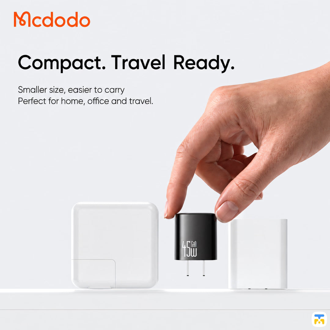 Compact. Travel Ready. - Mcdodo 45W GaN Mini Fast Charger