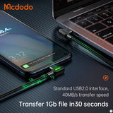 Transfer 1Gb file in30 seconds - Mcdodo 90° Type-C to Type-C Data Cable - 60W - 2 Meter