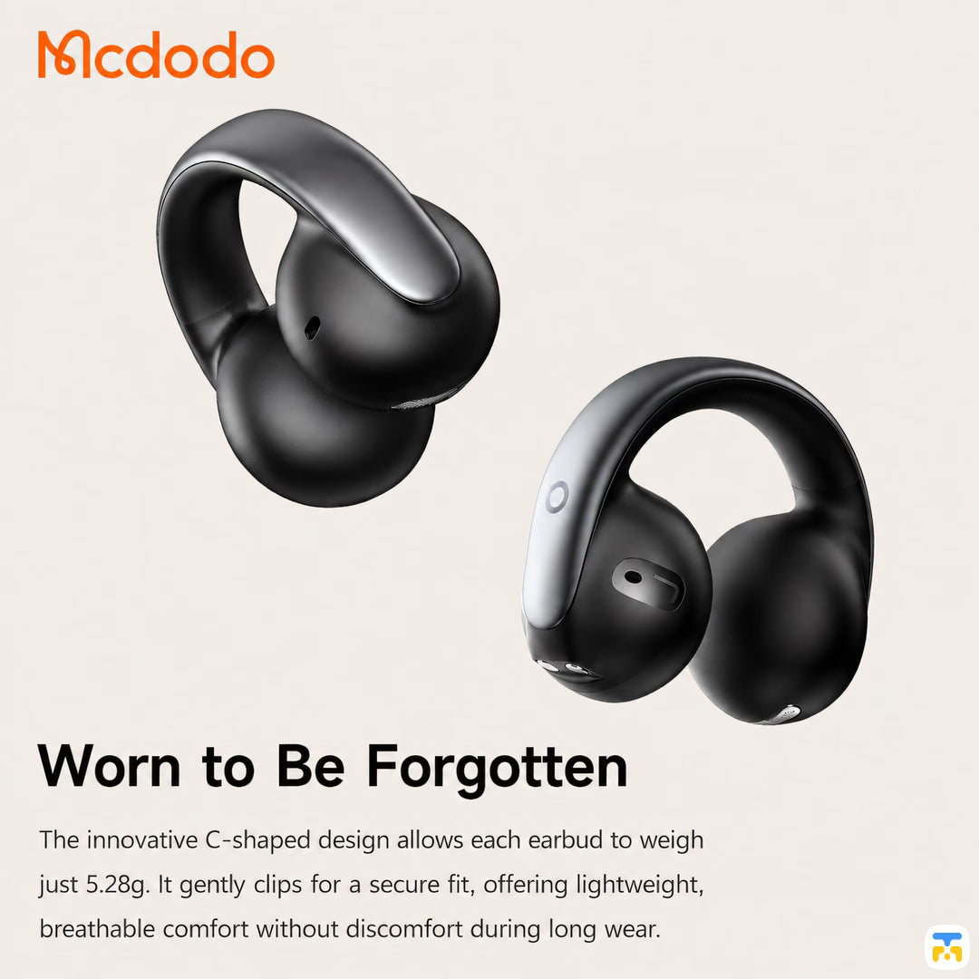 Worn to Be Forgotten - Mcdodo Air O3 Clip-on Open-Ear Earbuds with Digital Display