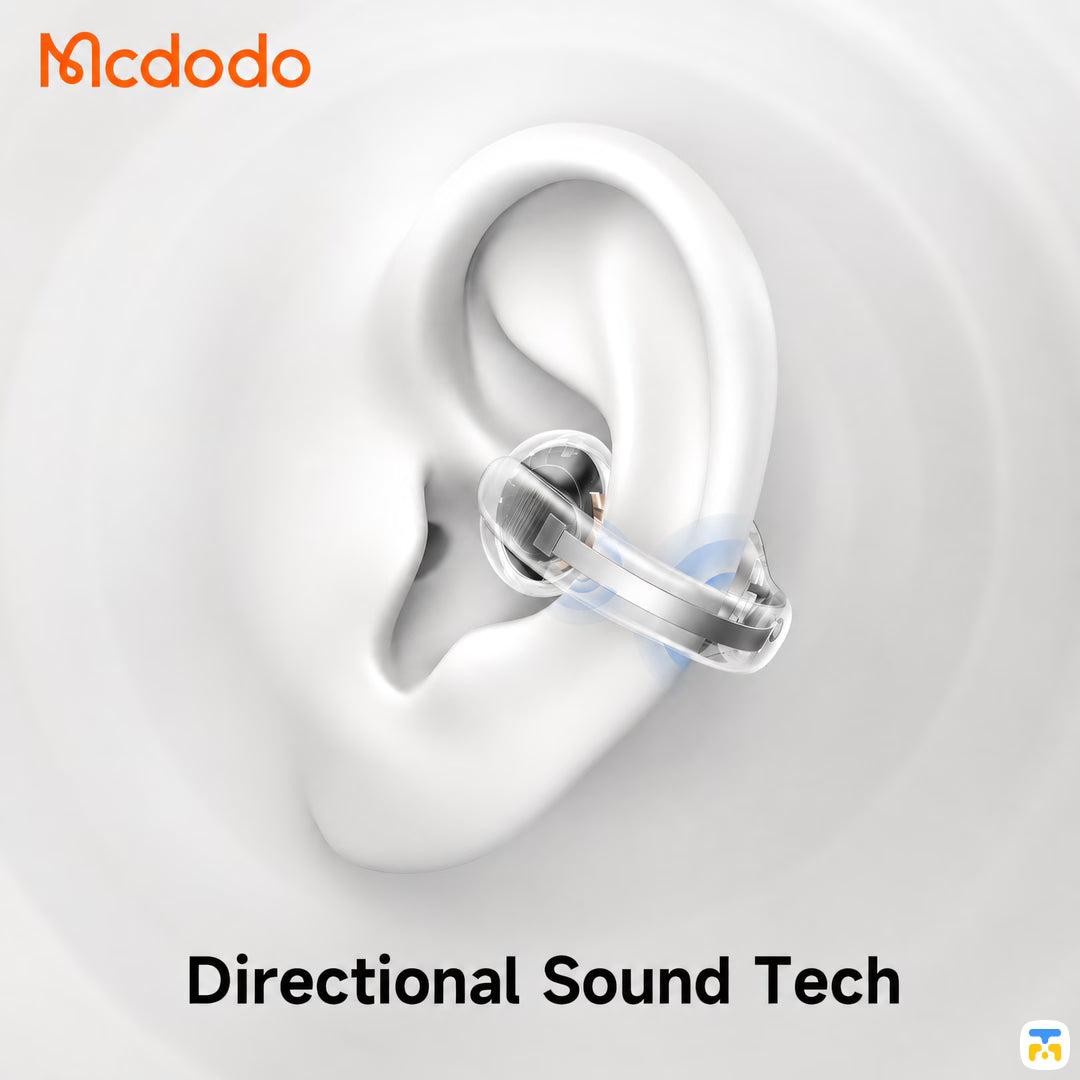 Directional Sound Tech - Mcdodo Air O3 Clip-on Open-Ear Earbuds with Digital Display