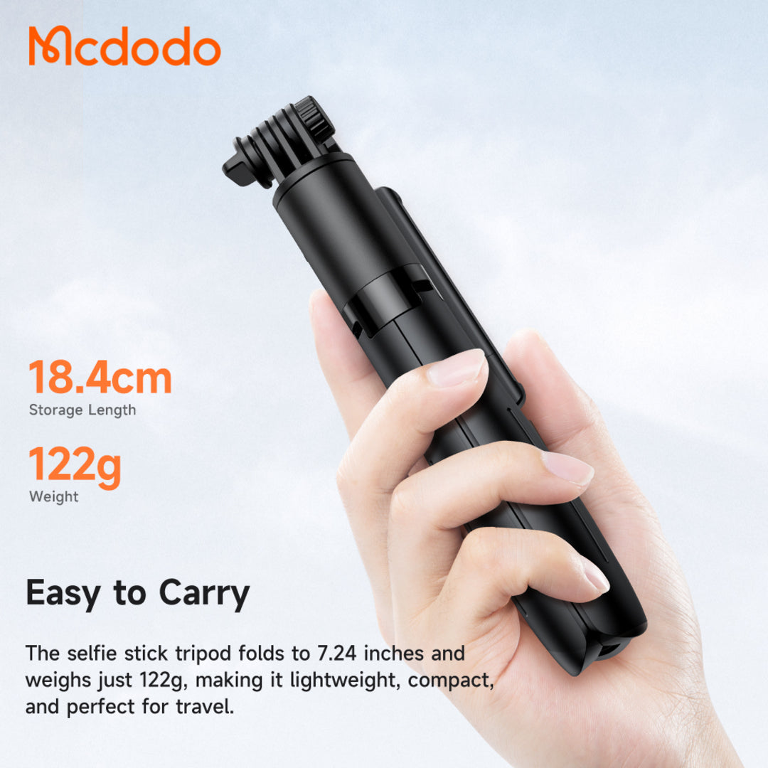 Easy to Carry - Mcdodo Bluetooth Selfie Stick Tripod