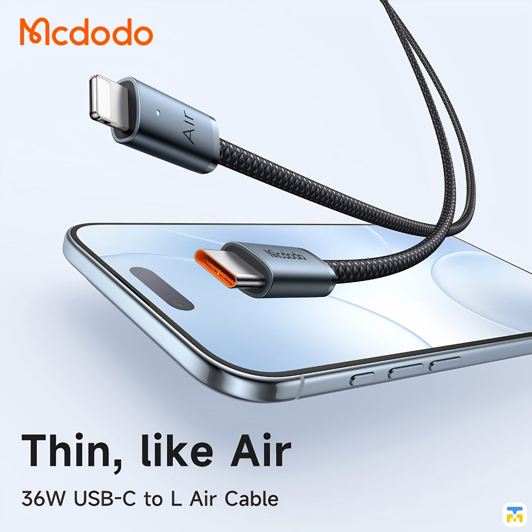 Thin, like Air - mcdodo-cab-luma-36w-usb-c-to-lightning-air-cable-1.8-meter
