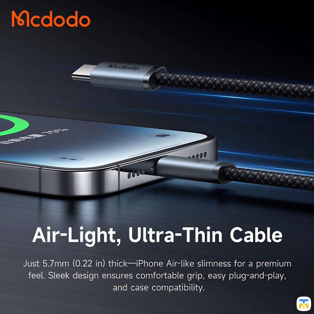 Air-Light, Ultra-Thin Cable - mcdodo-cab-luma-36w-usb-c-to-lightning-air-cable-1.8-meter