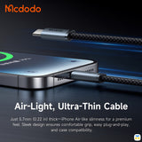 Air-Light, Ultra-Thin Cable - mcdodo-cab-luma-36w-usb-c-to-lightning-air-cable-1.8-meter