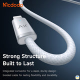 Strong Structure Built to Last - mcdodo-cab-luma-36w-usb-c-to-lightning-air-cable-1.8-meter