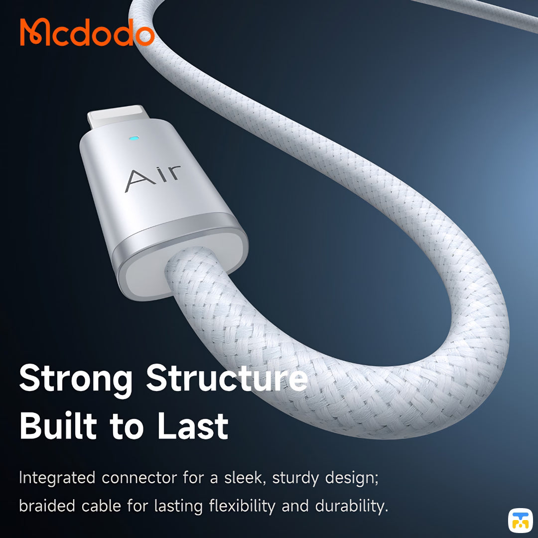 Strong Structure Built to Last - mcdodo-cab-luma-36w-usb-c-to-lightning-air-cable-1.8-meter