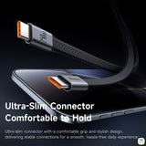 Ultra-Slim Connector Comfortable to Hold - Mcdodo Cab Mage 240W USB C to C Self-Winding Magnetic Cable - 1 Meter