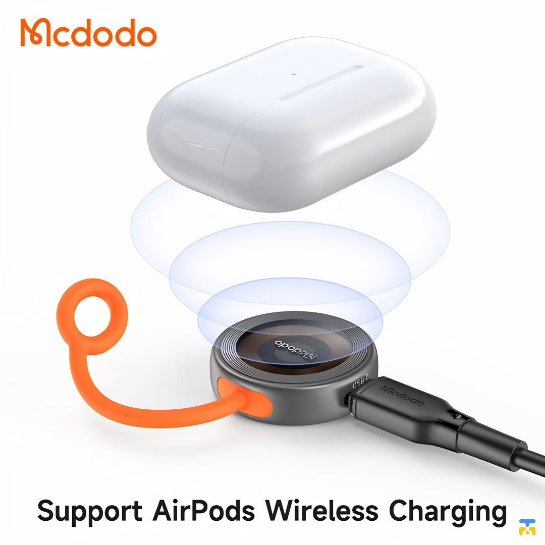 Support AirPods Wireless Charging- Mcdodo Charger for Apple Watch with Lightning & USB-C Ports