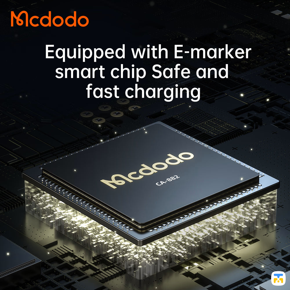 Mcdodo Digital Pro PD Fast Charge Type-C to Type-C Data Cable - Equipped with E-marker Smart chip Safe and Fast Charging