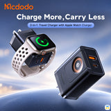 Charge More, Carry Less - Mcdodo Gana Mage 2-in-1 Travel Charger with Built-in Apple Watch Charger