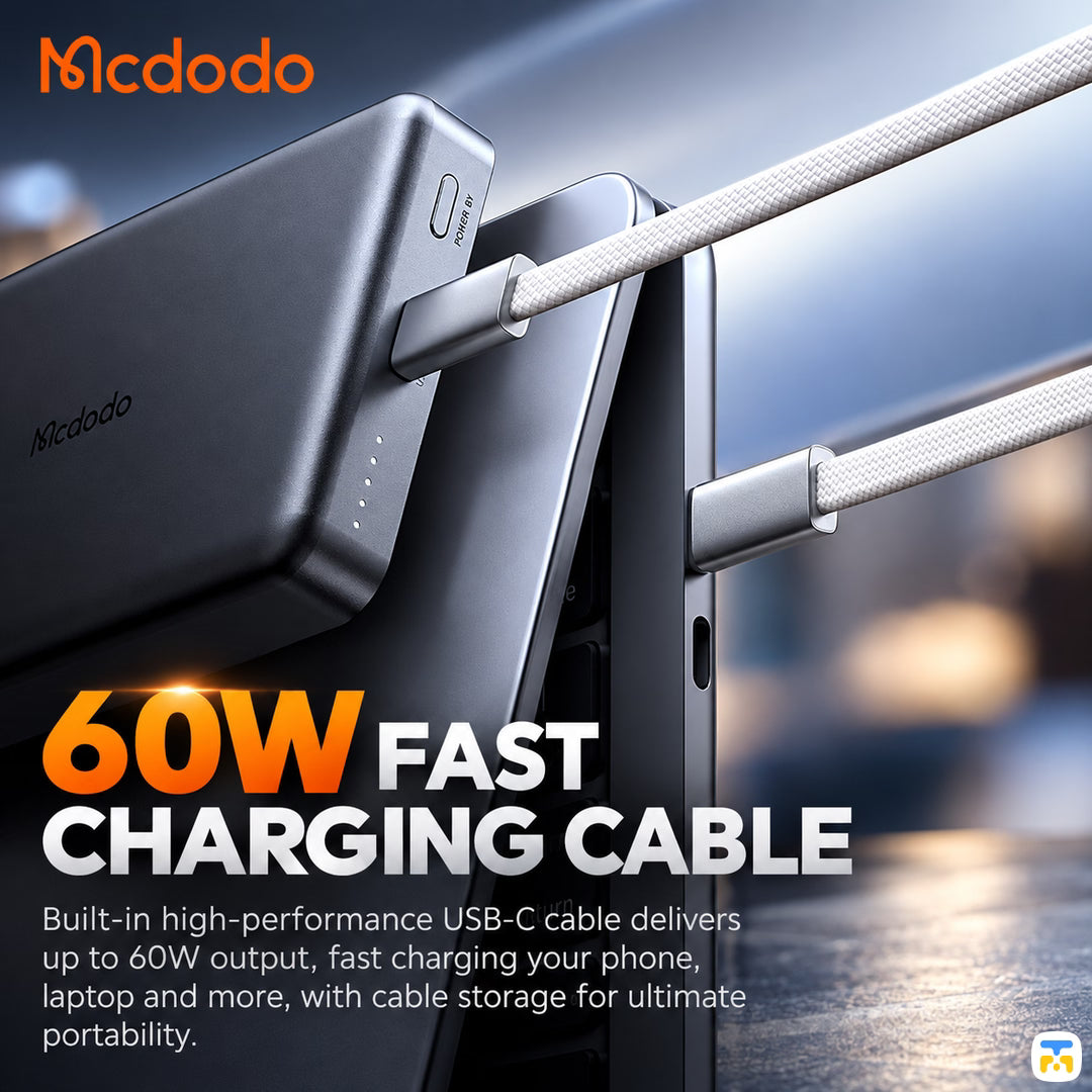 60W FAST
CHARGING CABLE - Mcdodo GoKit Travel Charging Kit and Organizer Case