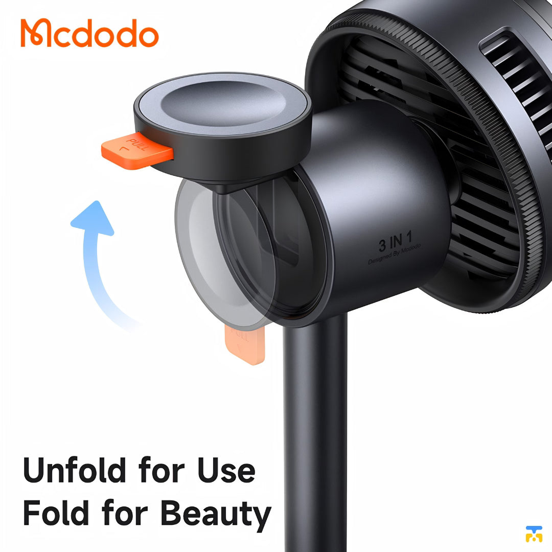 Unfold for Use Fold for Beauty - Mcdodo MagQ Ultra Qi2 25W TEC-Cooled 3in1 Wireless Charging Station