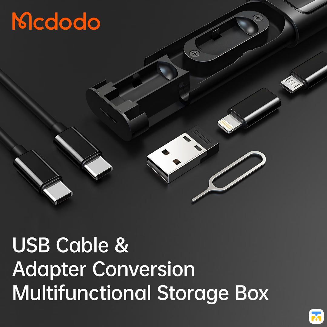 USB Cable & Adapter Conversion Multifunctional Storage Box - Mcdodo Multifunctional Storage Box (Cable+Connector+SIM Ejector+Card Slot)
