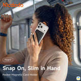 Snap On, Slim in Hand -Mcdodo Napa Magnetic Leather Card Holder