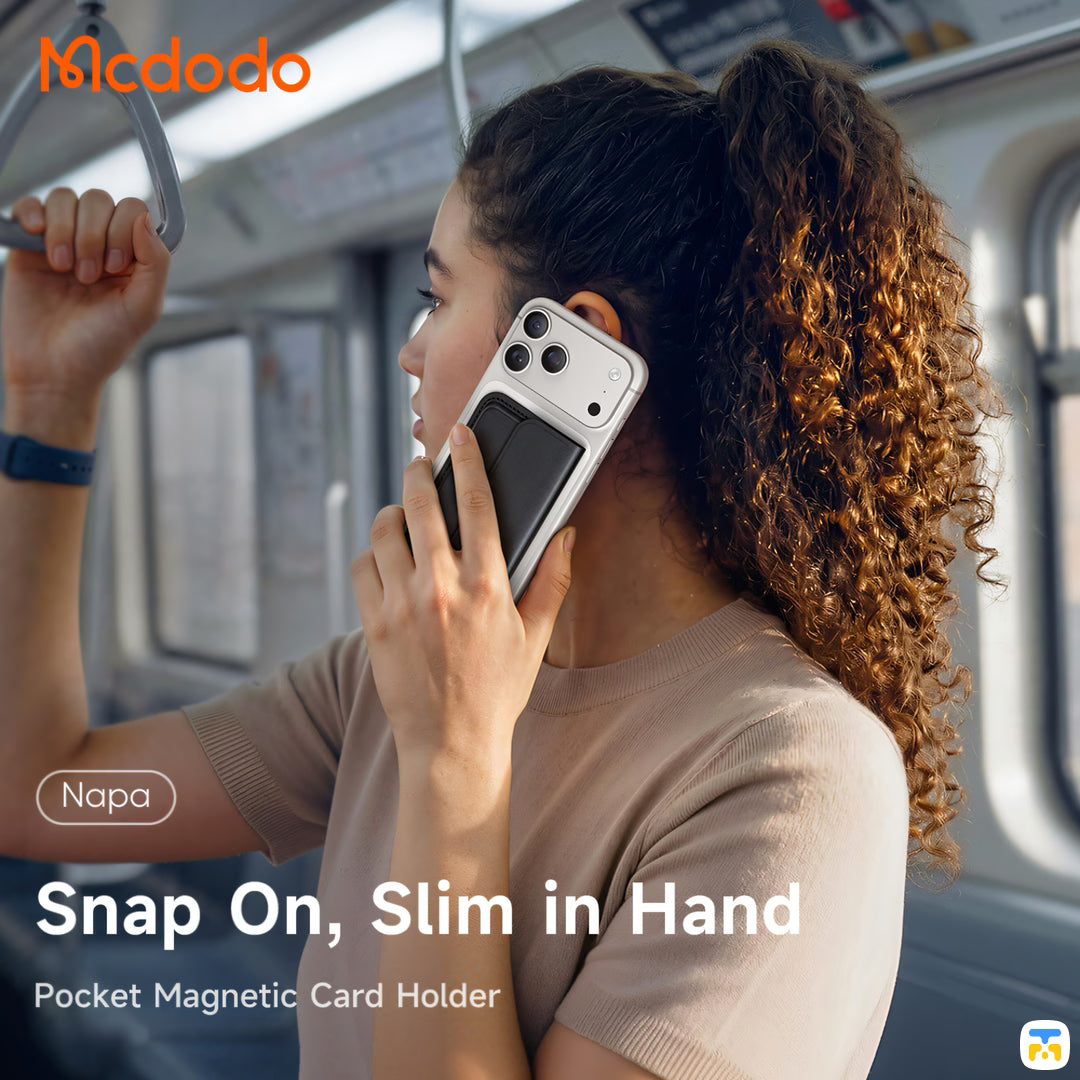 Snap On, Slim in Hand -Mcdodo Napa Magnetic Leather Card Holder