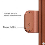 Press and hold for 3
seconds to turn on and pair - Mcdodo Napa Passport Holder with Find My Locator (iOS)