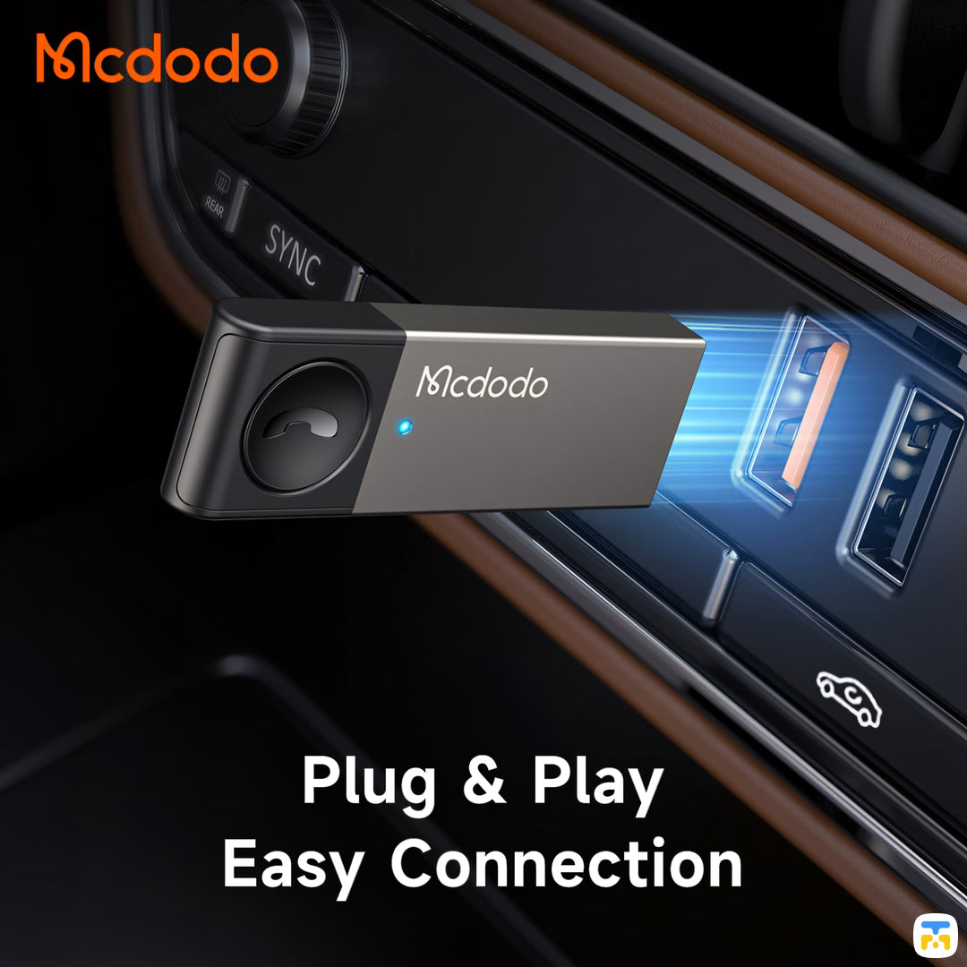 Plug & Play
Easy Connection - Mcdodo Port Go USB-A Wireless Car Adapter