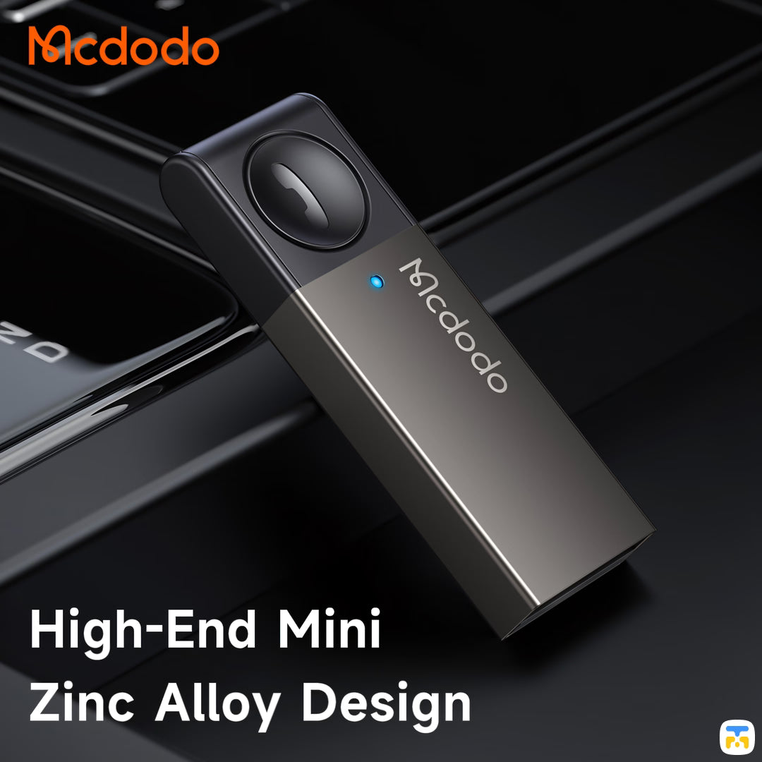 High-End Mini
Zinc Alloy Design - Mcdodo Port Go USB-A Wireless Car Adapter