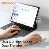 USB 3.0 High-Speed Data Transfer - Mcdodo Port Luma 2-in-1 USB A to C Transfer Adapter with TF Card Reader