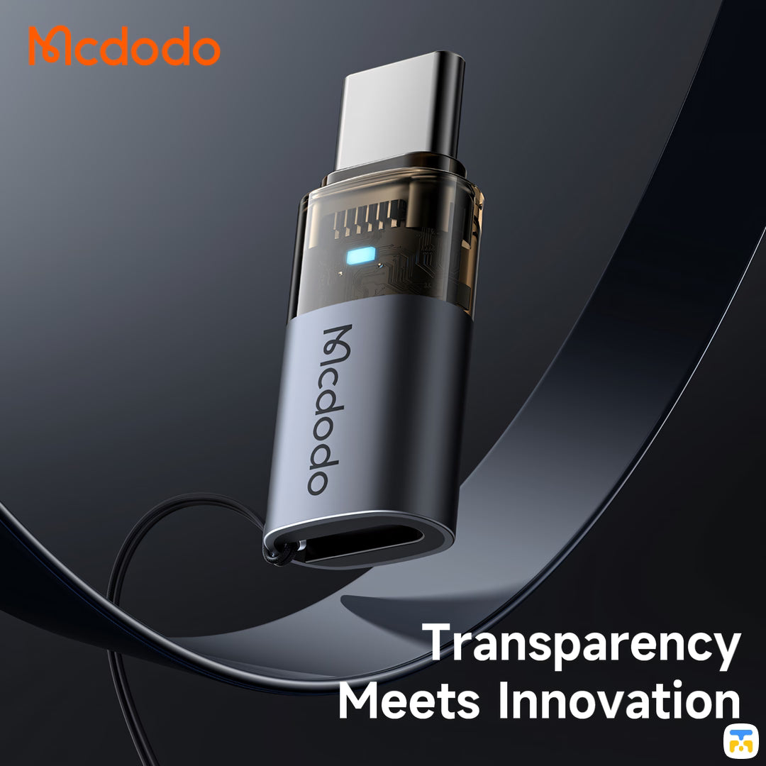 Transparency
Meets Innovation - Mcdodo  Port LumaLightning to USB-C 60W Charging Adapter