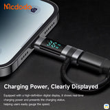 Charging Power, Clearly Displayed - Mcdodo PortGo Vison 36W USB-C to Lightning Adapter with Display