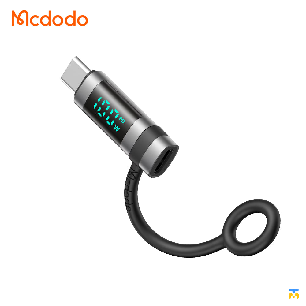 Mcdodo PortGo Vison 240W USB-C to USB-C Adapter with LED Power Display and Lanyard