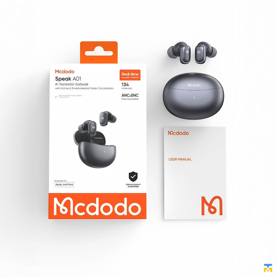 Mcdodo Speak A01 Series ANC+ENC AI Translation Earbuds