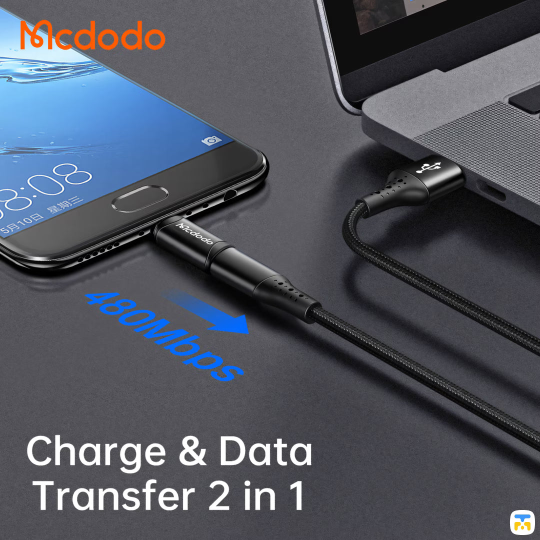 Charge & Data
Transfer 2 in 1 - Mcdodo Type-C to Micro USB Connector
