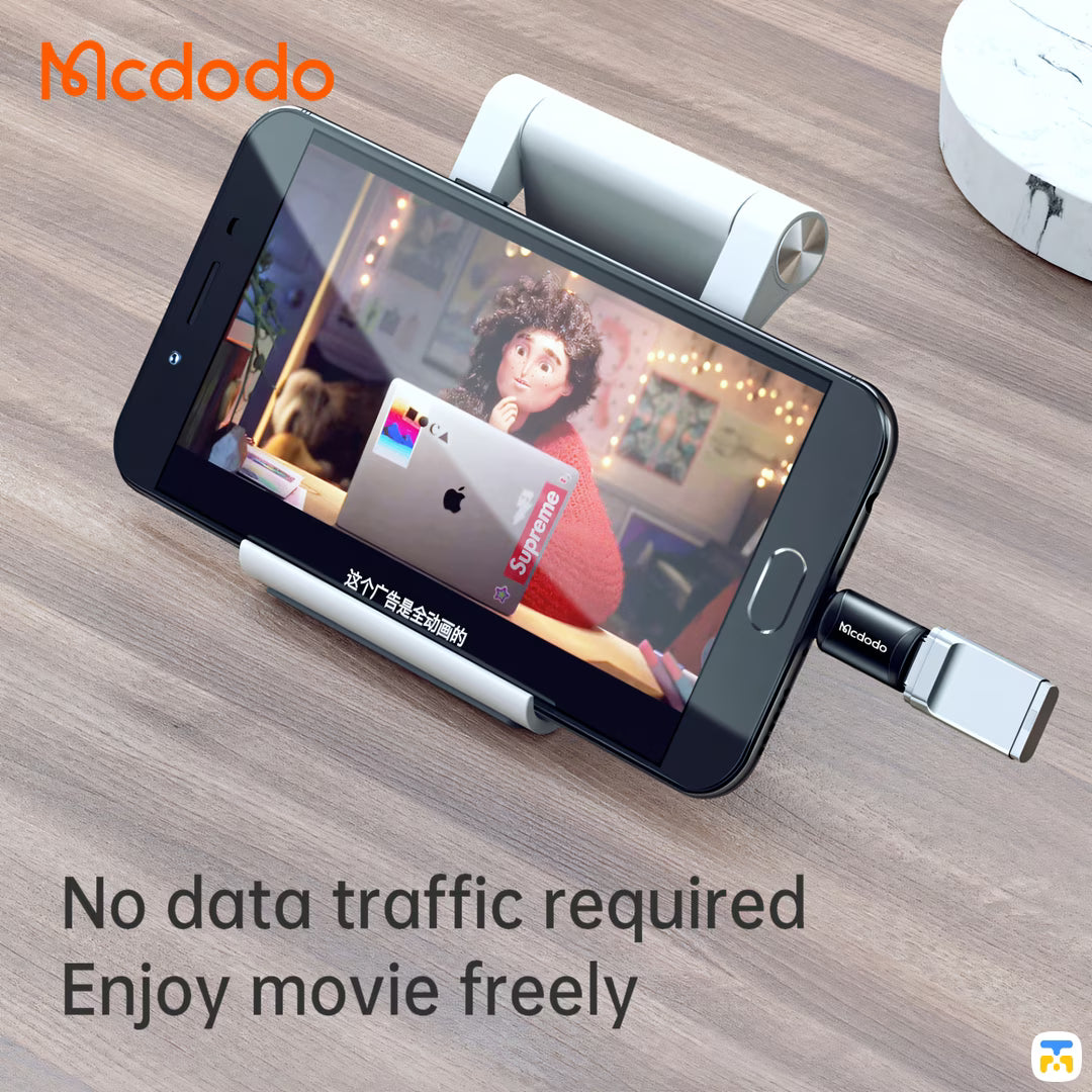 No data traffic required
Enjoy movie freely - Mcdodo Type-C to Micro USB Connector
