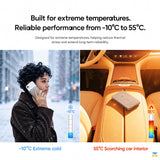 Built for extreme temperatures.
Reliable performance from -10°C to 55°C. - Mcdodo Ultima 10000mAh 25W Qi2.2 Wireless Power Bank, Semi-Solid Battery
