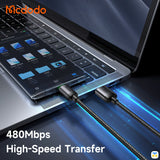 480Mbps
High-Speed Transfer - Mcdodo USB-A to Micro USB Cable with Charging Light - 60W - 1 Meter