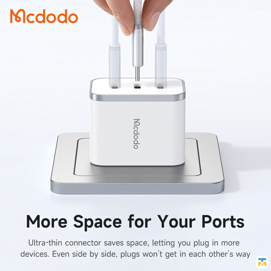 More Space for Your Ports - McDodo USB-A to USB-C 6A Air Cable 1.8m