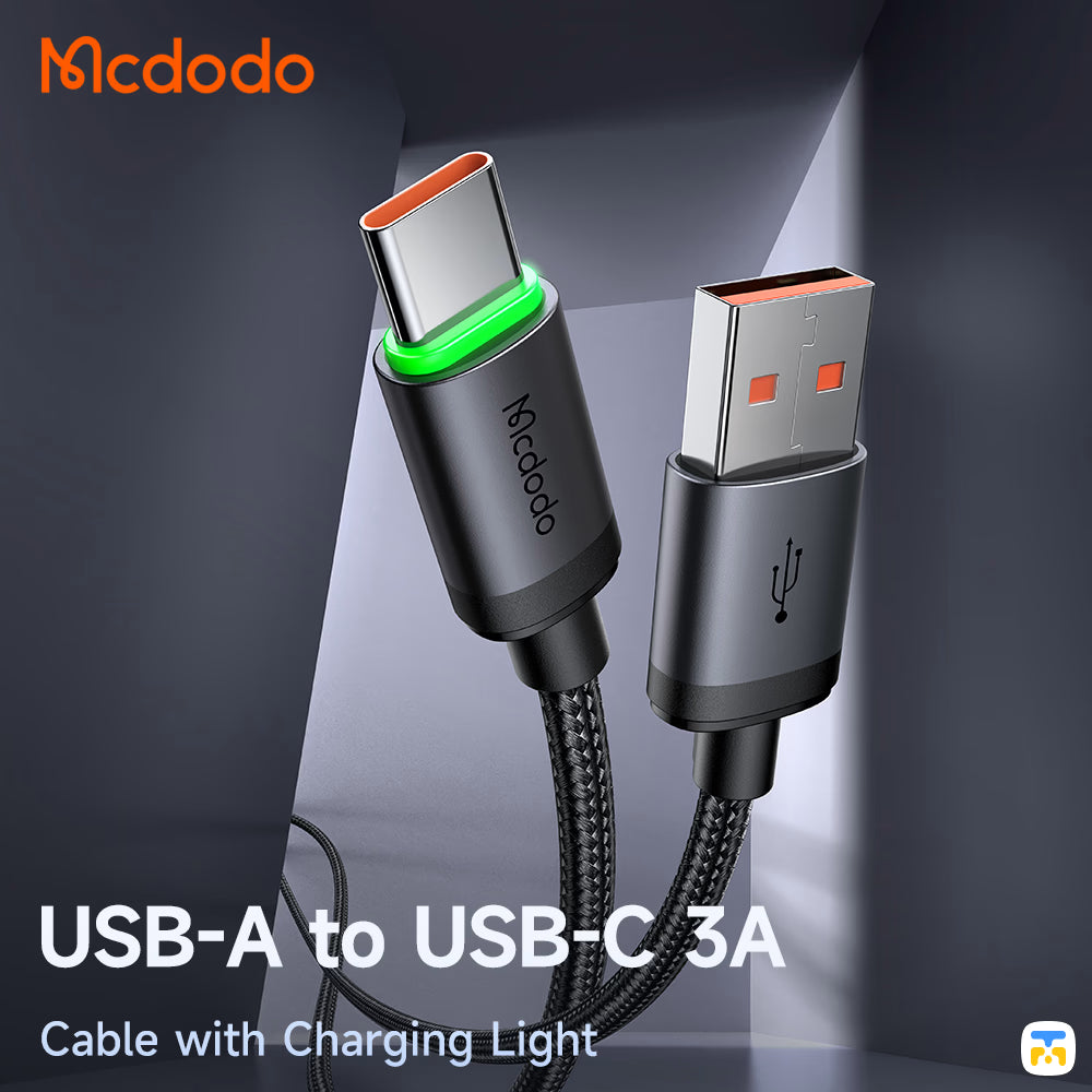 Mcdodo USB-A to USB-C Cable with Charging Light