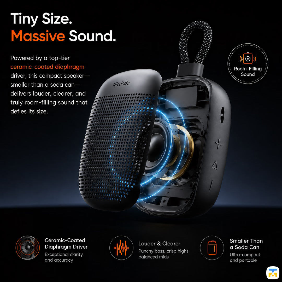 Tiny Size Massive Sound - Mcdodo ZENO BoomGo 1 Mini Portable Wireless Speaker