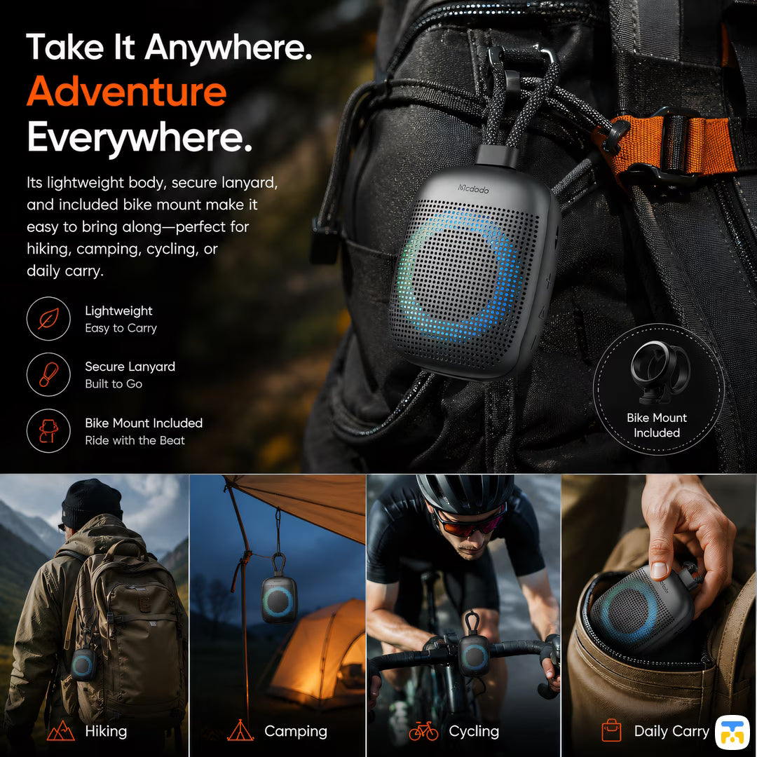 Take It Anywher Adventure Everywhere - Mcdodo ZENO BoomGo 1 Mini Portable Wireless Speaker