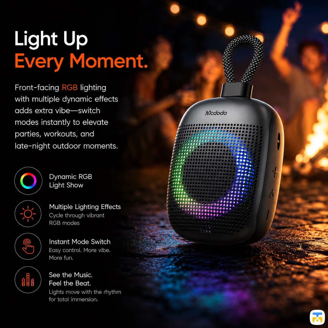 Light Up Every Moment - Mcdodo ZENO BoomGo 1 Mini Portable Wireless Speaker