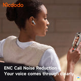 ENC Call Noise Reduction
Your voice comes through clearly - Mcdodo ZENO N6 ANC Wireless Earbuds with App Control