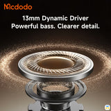 13mm Dynamic Driver
Powerful bass. Clearer detail - Mcdodo ZENO N6 ANC Wireless Earbuds with App Control