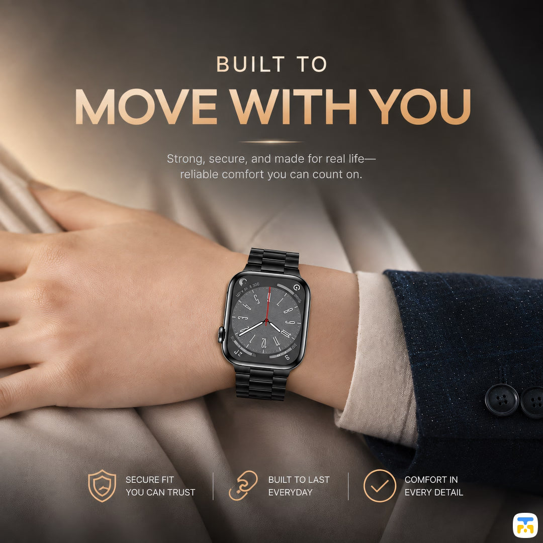 MOVE WITH YOU - Metro Metal Apple Watch Strap for 38-49mm