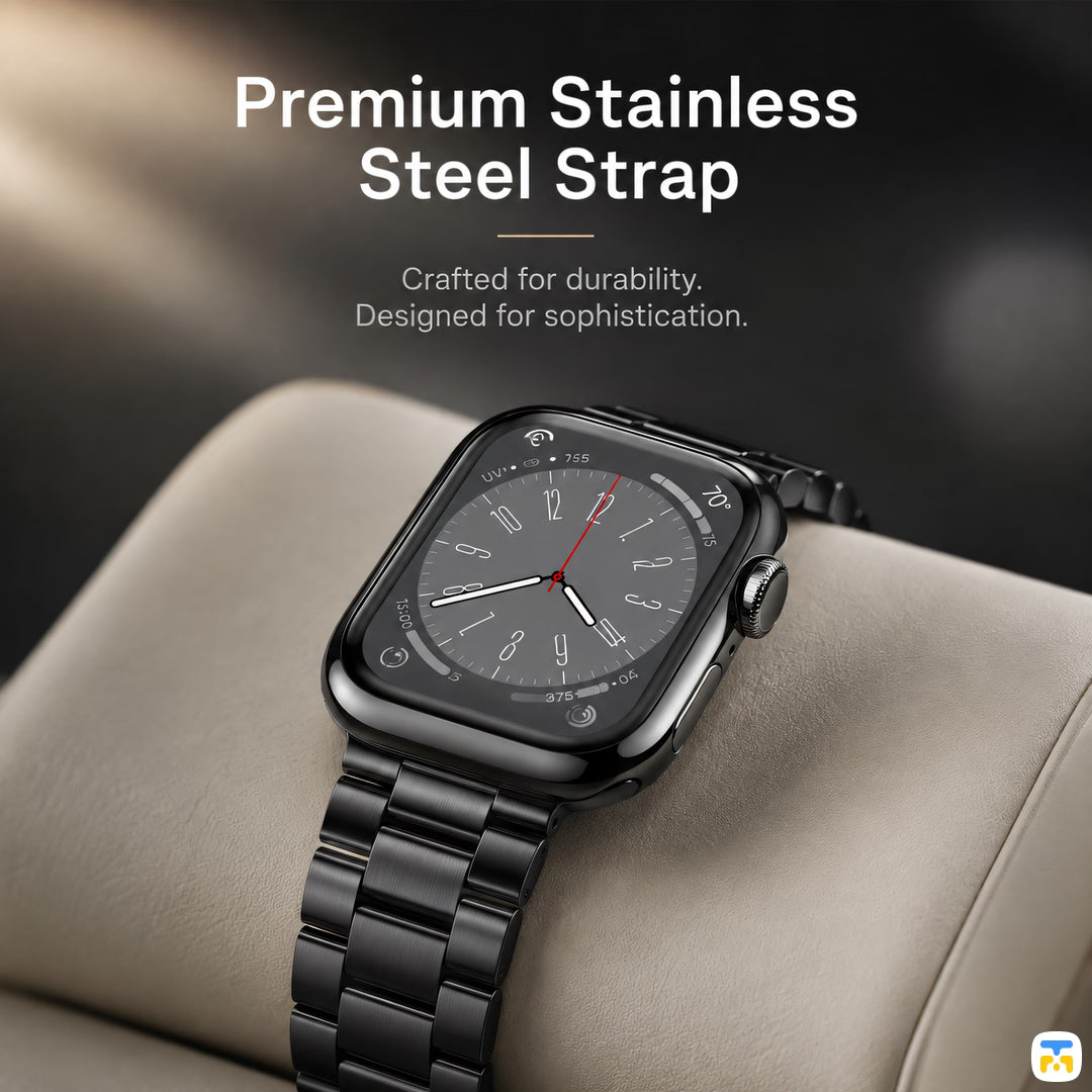 Premium Stainless
Steel Strap - Metro Metal Apple Watch Strap for 38-49mm