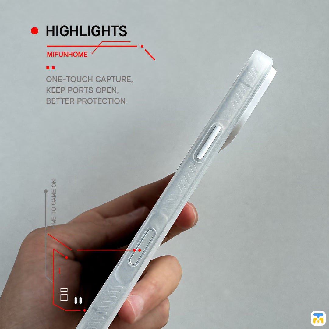 ONE-TOUCH CAPTURE,
KEEP PORTS OPEN,
BETTER PROTECTION. - MIFUNHOME for iPhone 17 Series Circuitry MagSafe Case