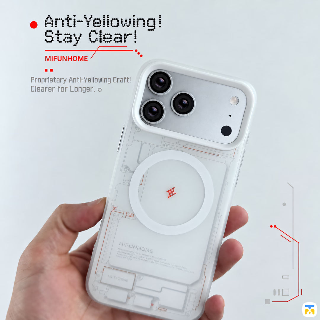 Anti-Yellowing!
Stay Clear! - MIFUNHOME for iPhone 17 Series Circuitry MagSafe Case